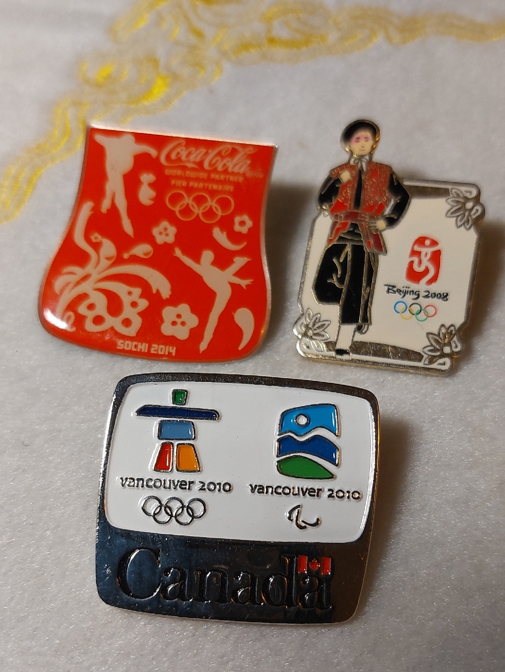 Olympic Pins 2008 2015 2010 Vancouver Sochi Beijing
